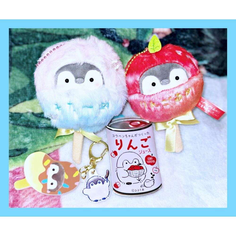 Japan Koupen-chan Mini Mascot Toy Plush Charm Badge Lot Candy Apple Cotton Candy
